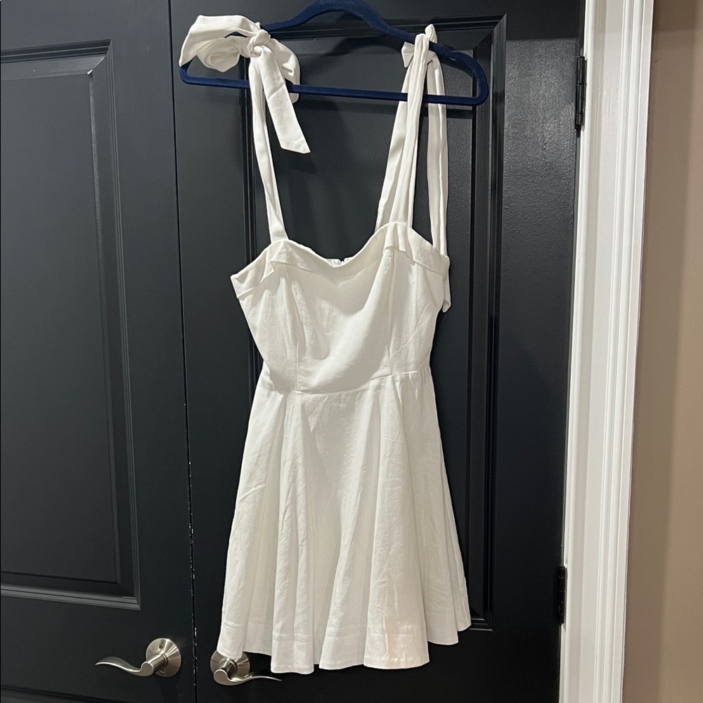 NWT White Dress with Bow Straps size XS